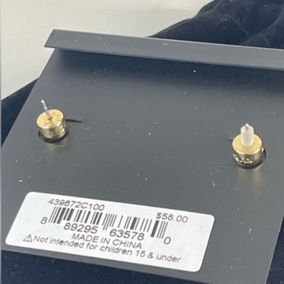 Kurt Geiger Gold & White Eagle Earrings - Picture 3 of 5